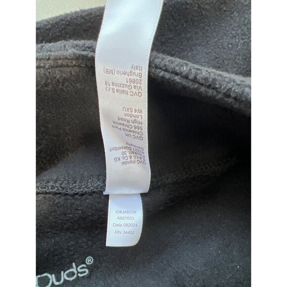 Cuddl Duds Base Layers Fleecewear with Stretch Legging Size XS Solid Black Cozy - Picture 5 of 6